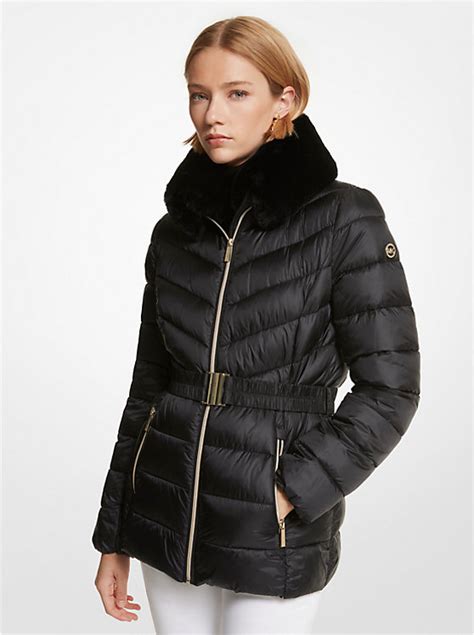 fake michael kors men quilted nylon packable down jacket|michael kors anorak jacket women.